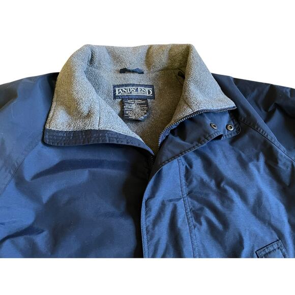 Vintage LL Bean Navy Polartec Gore-Tex Shell Sherpa Lined Coat Mens Med 38-40 - Picture 4 of 14